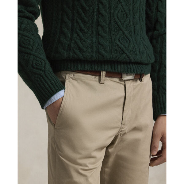 Stretch Straight Fit Washed Chino Pant