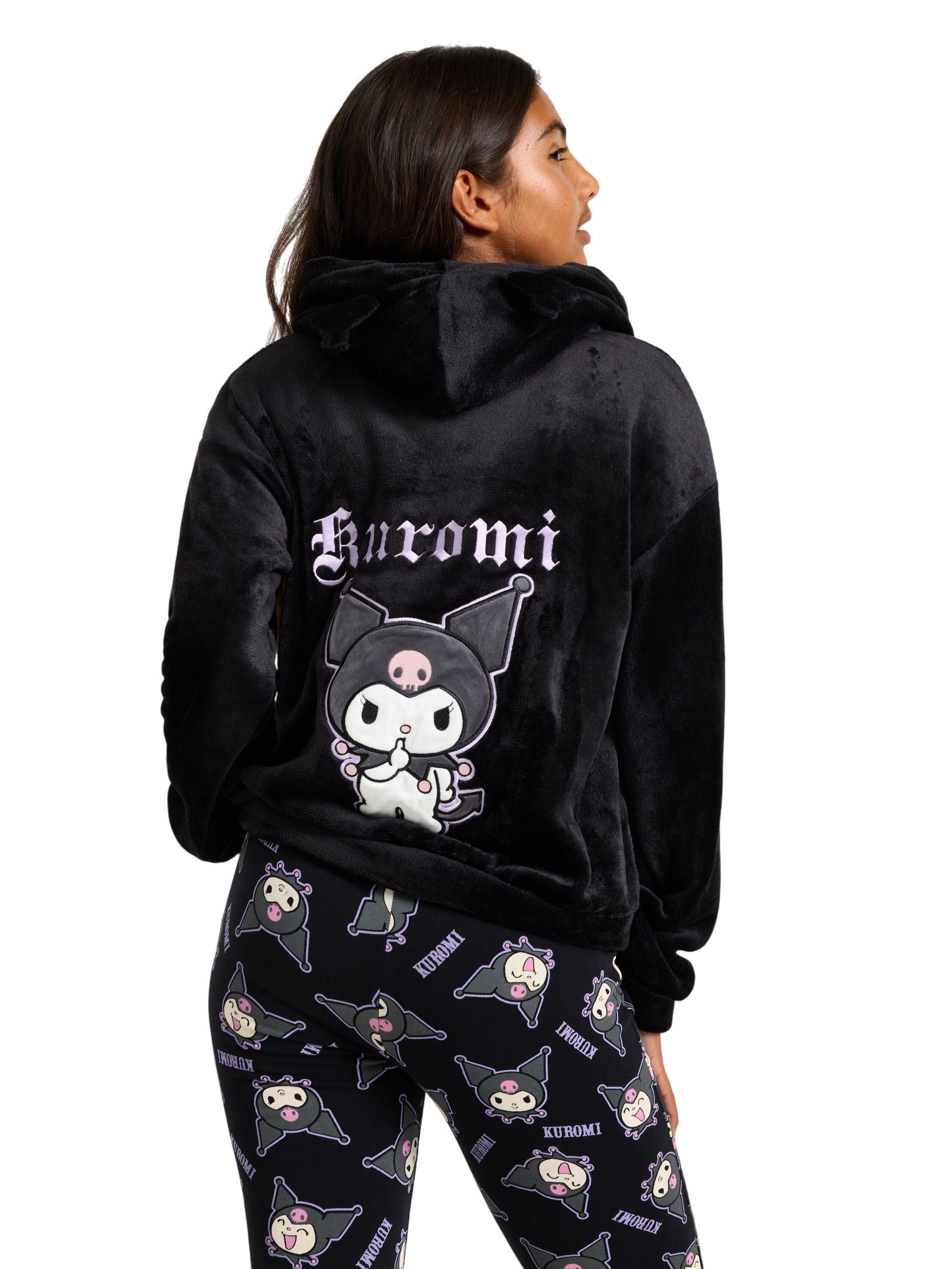 Cosy jumper in soft pile with a hoo