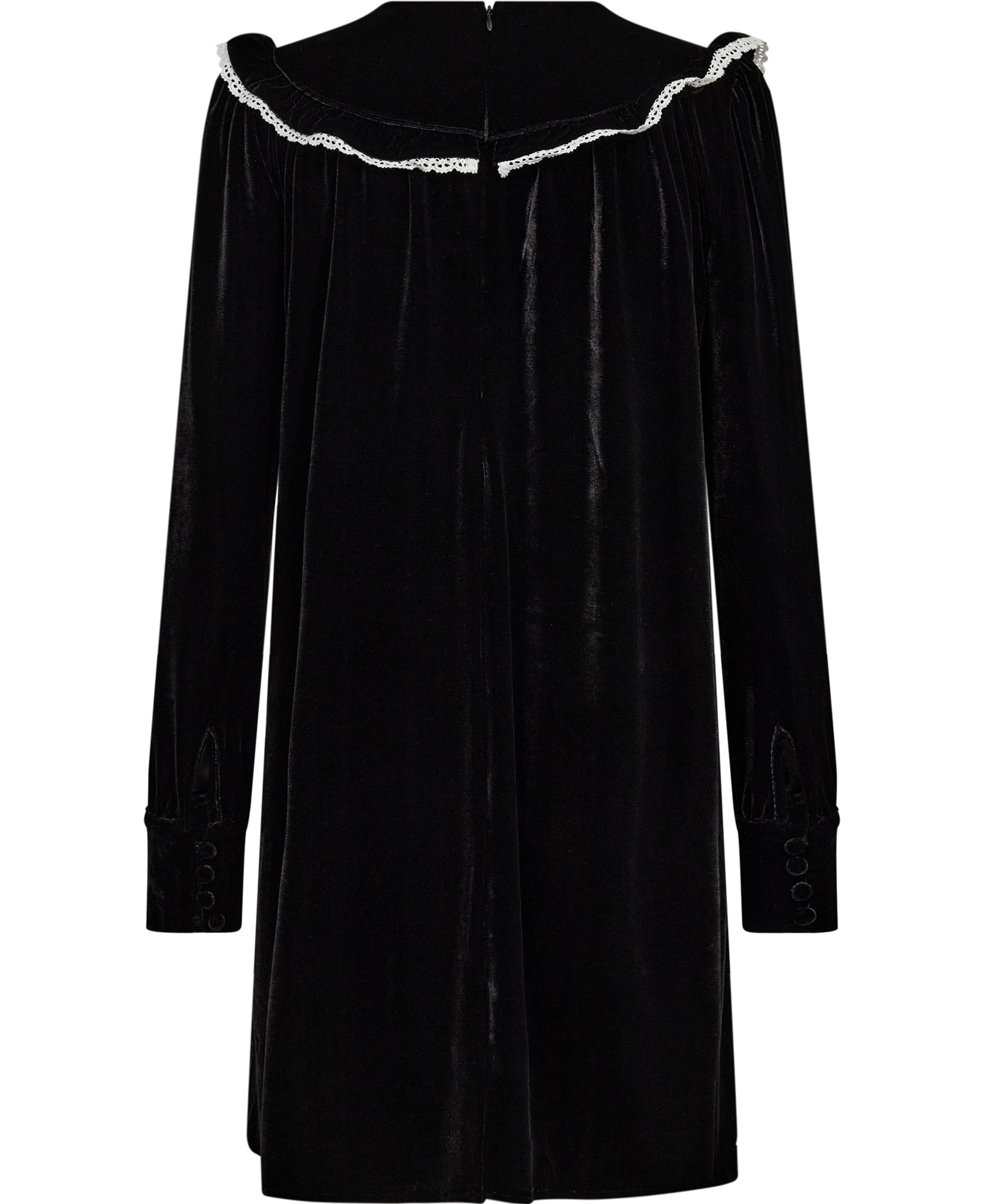 Stretch Velvet Jersey Collar Mini D