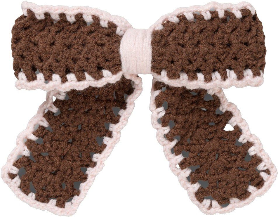 2477 Hair Accessories, Hand-Crochet Bow Hair Clip