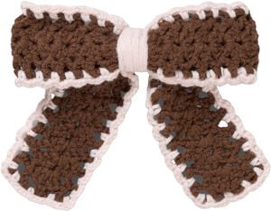 2477 Hair Accessories, Hand-Crochet Bow Hair Clip