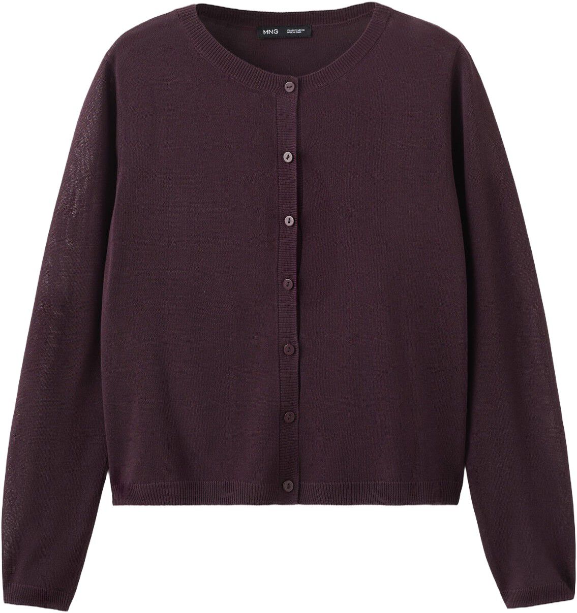 Fine-knit straight-fit cardigan