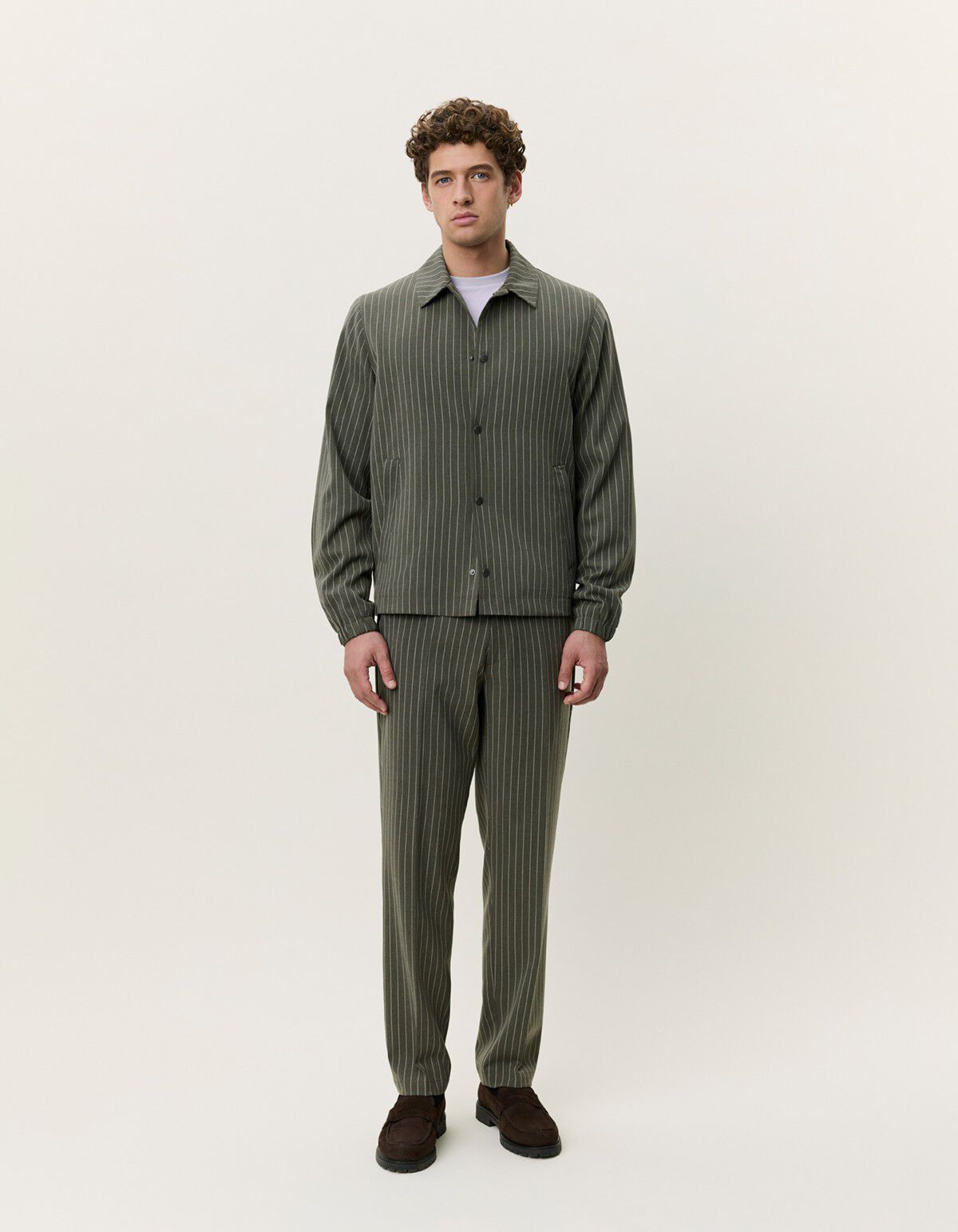 Pinstripe Coach Jacket