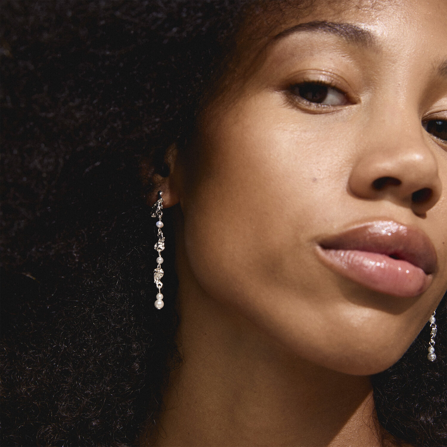 SLOAN pearl earrings silver-plated