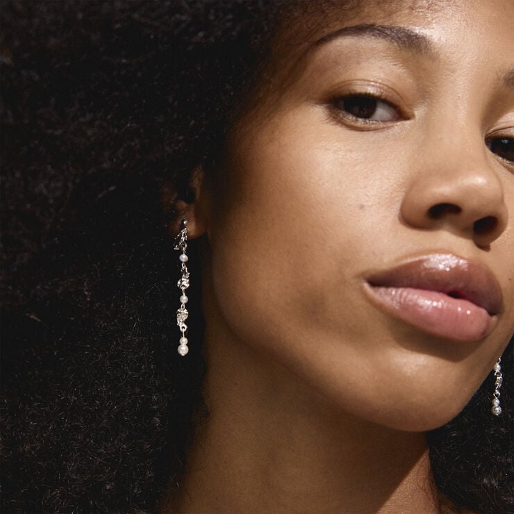SLOAN pearl earrings silver-plated