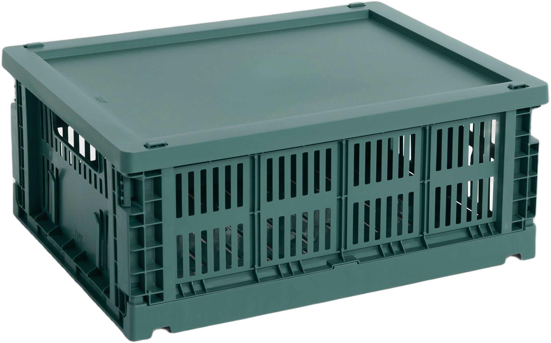 HAY Colour Crate Lid Plastic-Medium-Dark green