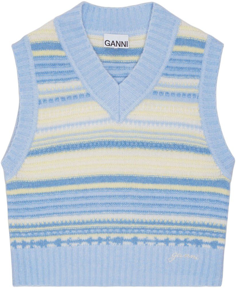 Soft Wool Stripe Vest