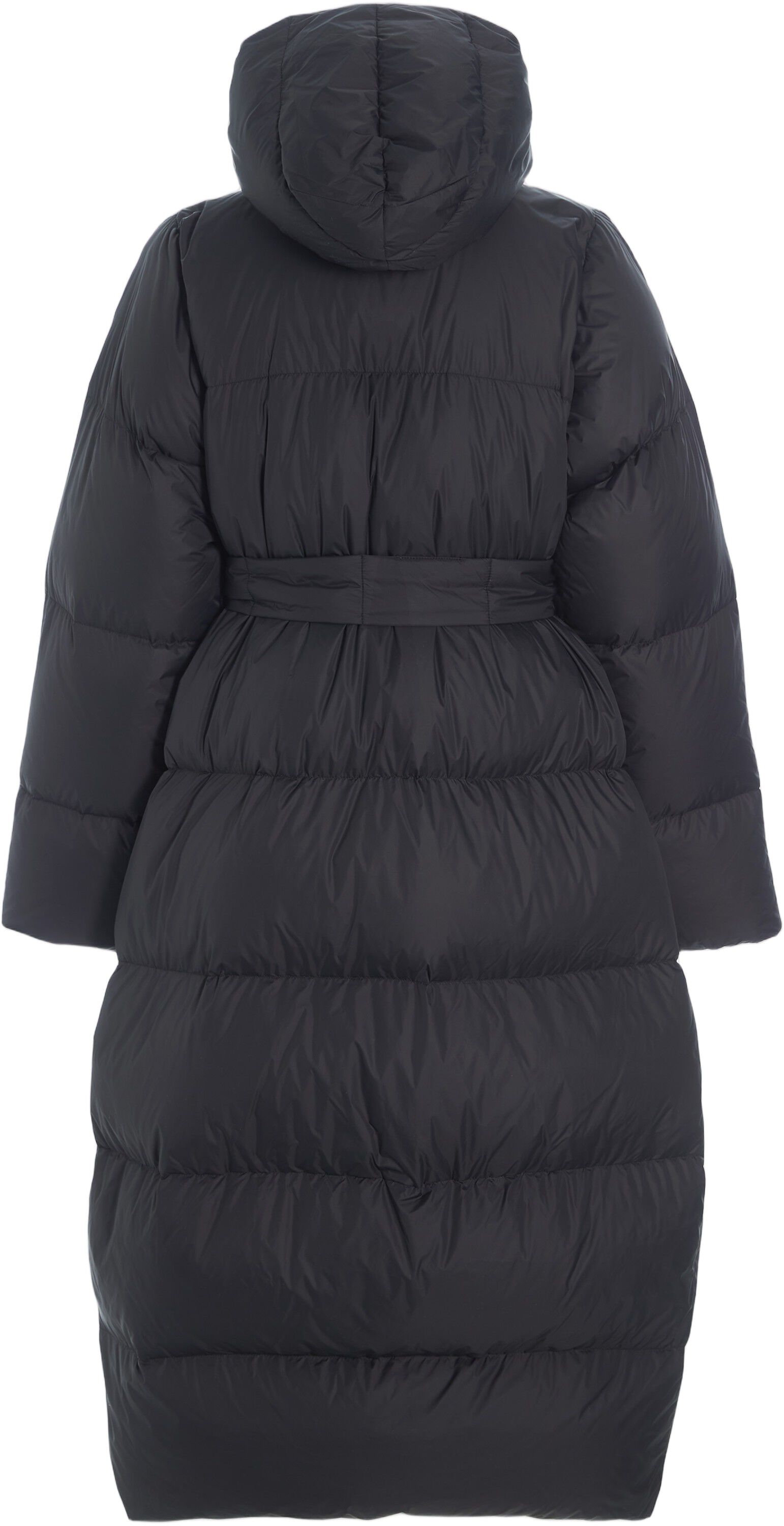 Feather down dunjakke med b&aelig;lte