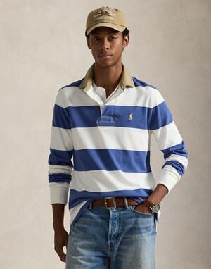 Classic Fit Khaki-Collar Rugby Shirt