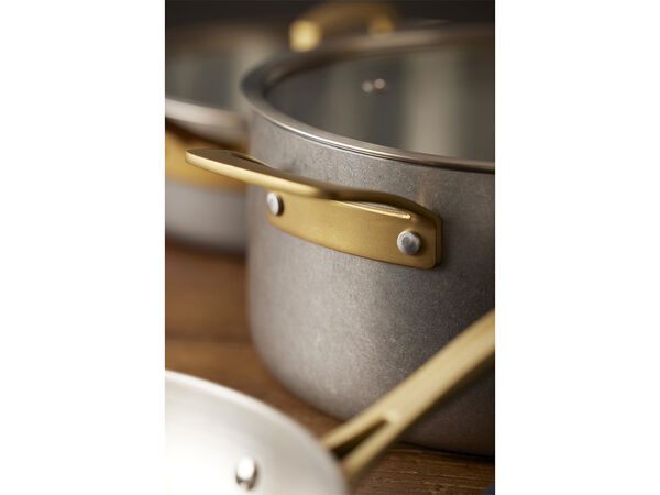 "Gryte med lokk Durance 5 liter 24 cm Rustfritt stål"