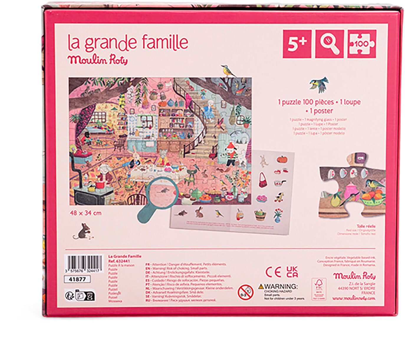 Moulin Roty - Puslespil 100 brk - Hjemmehygge - La Grande Fa