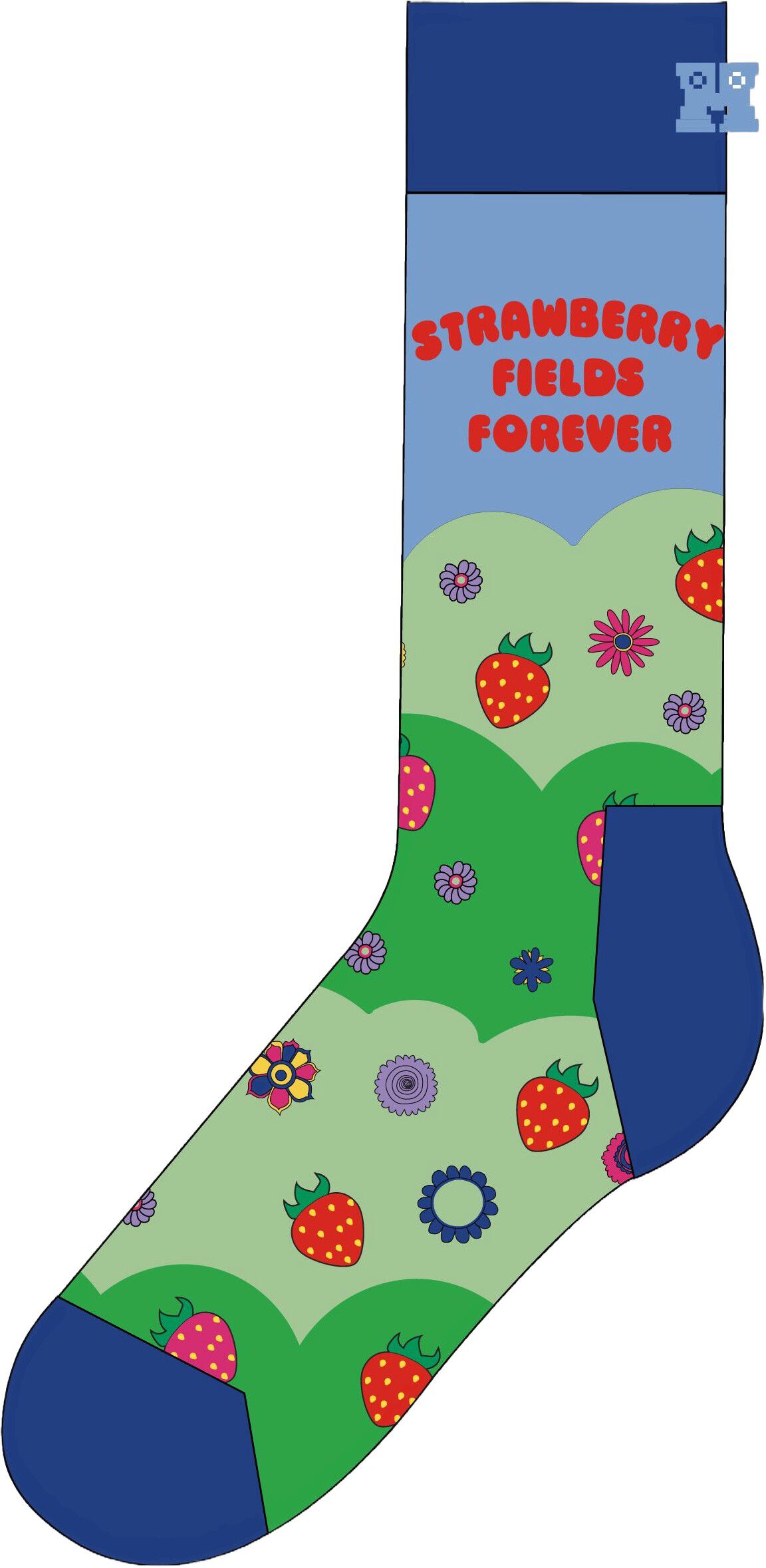 The Beatles Strawberry Fields Sock