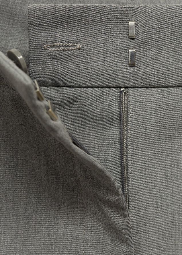 Straight mid-rise trousers