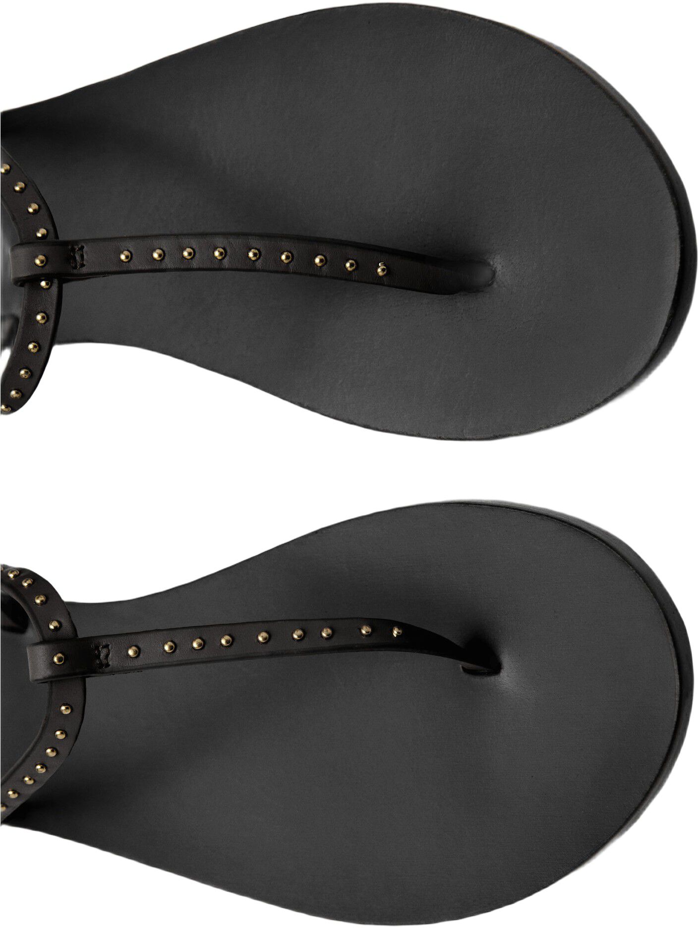 Leather sandals with mini studs