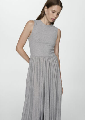 Pleated long dress
