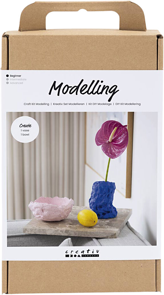 DIY Kit Modellering, Vase og sk&aring;l