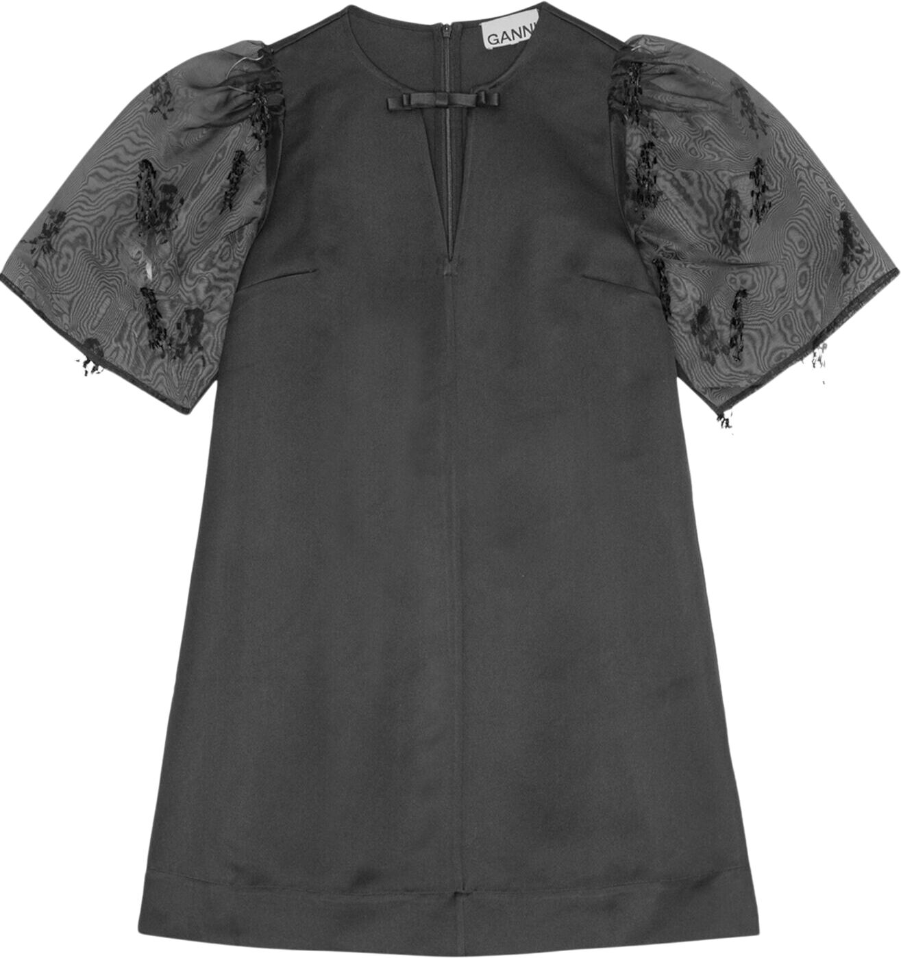 Fringed Organza Mini Dress