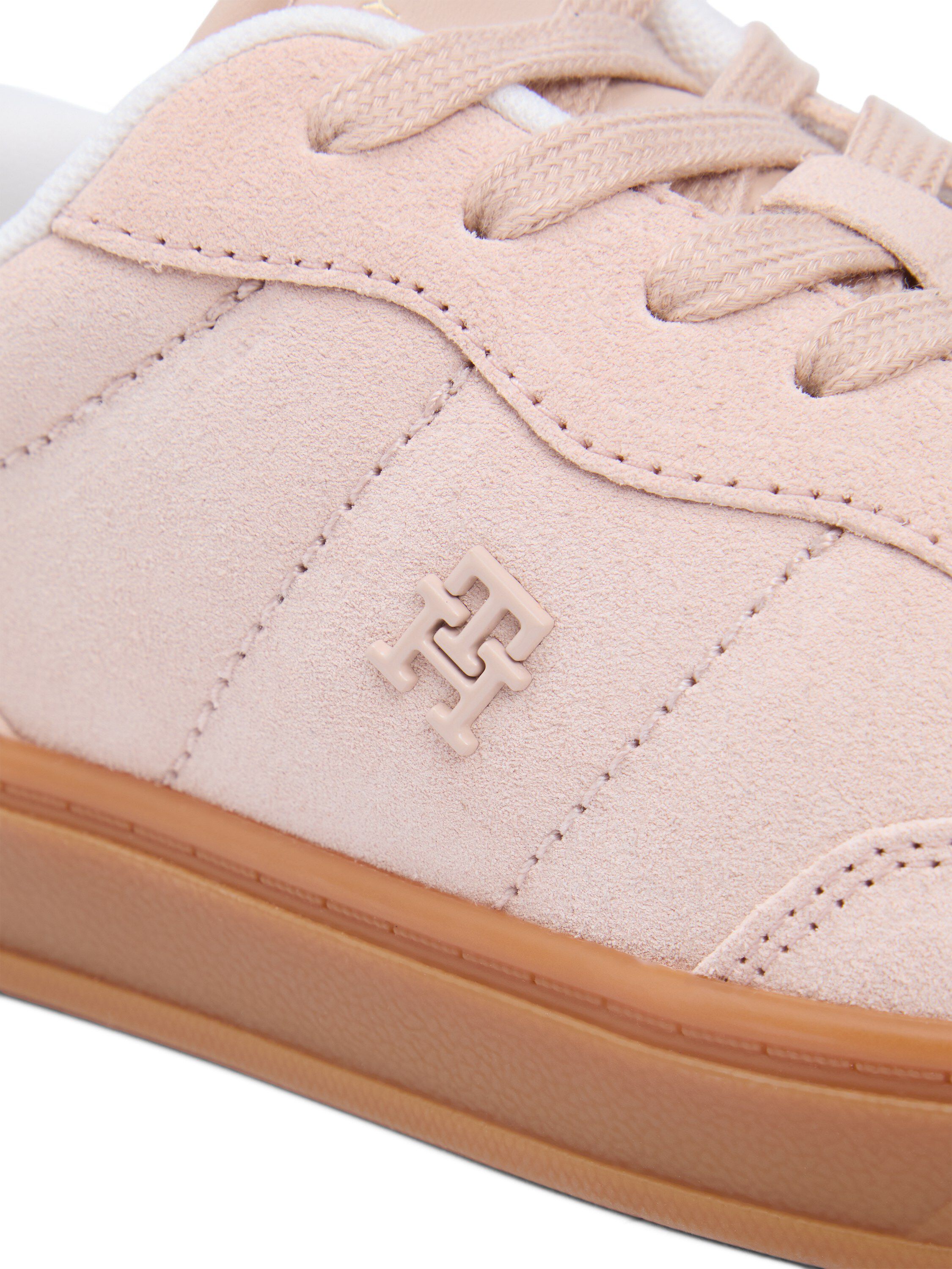 TH Monogram Plaque Suede Trainers
