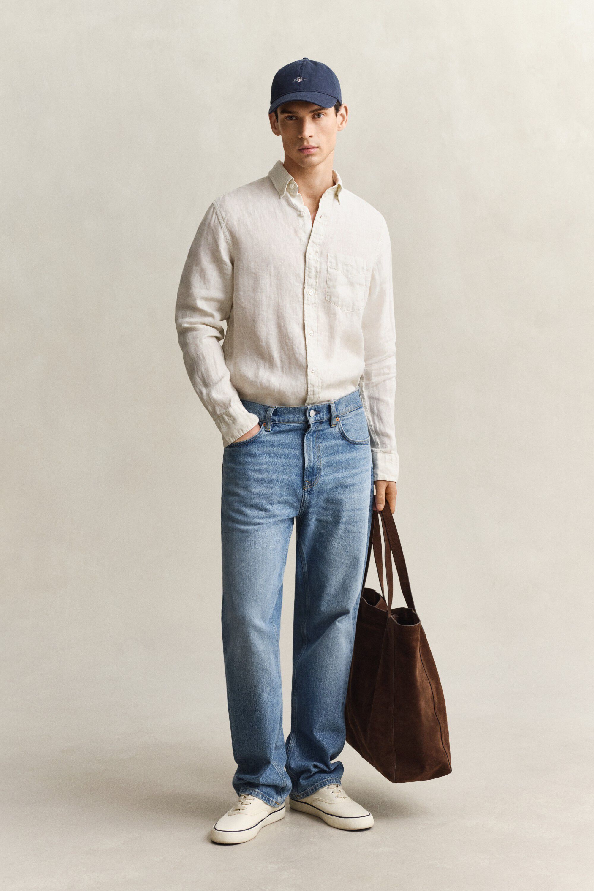REG GMNT DYED LINEN SHIRT