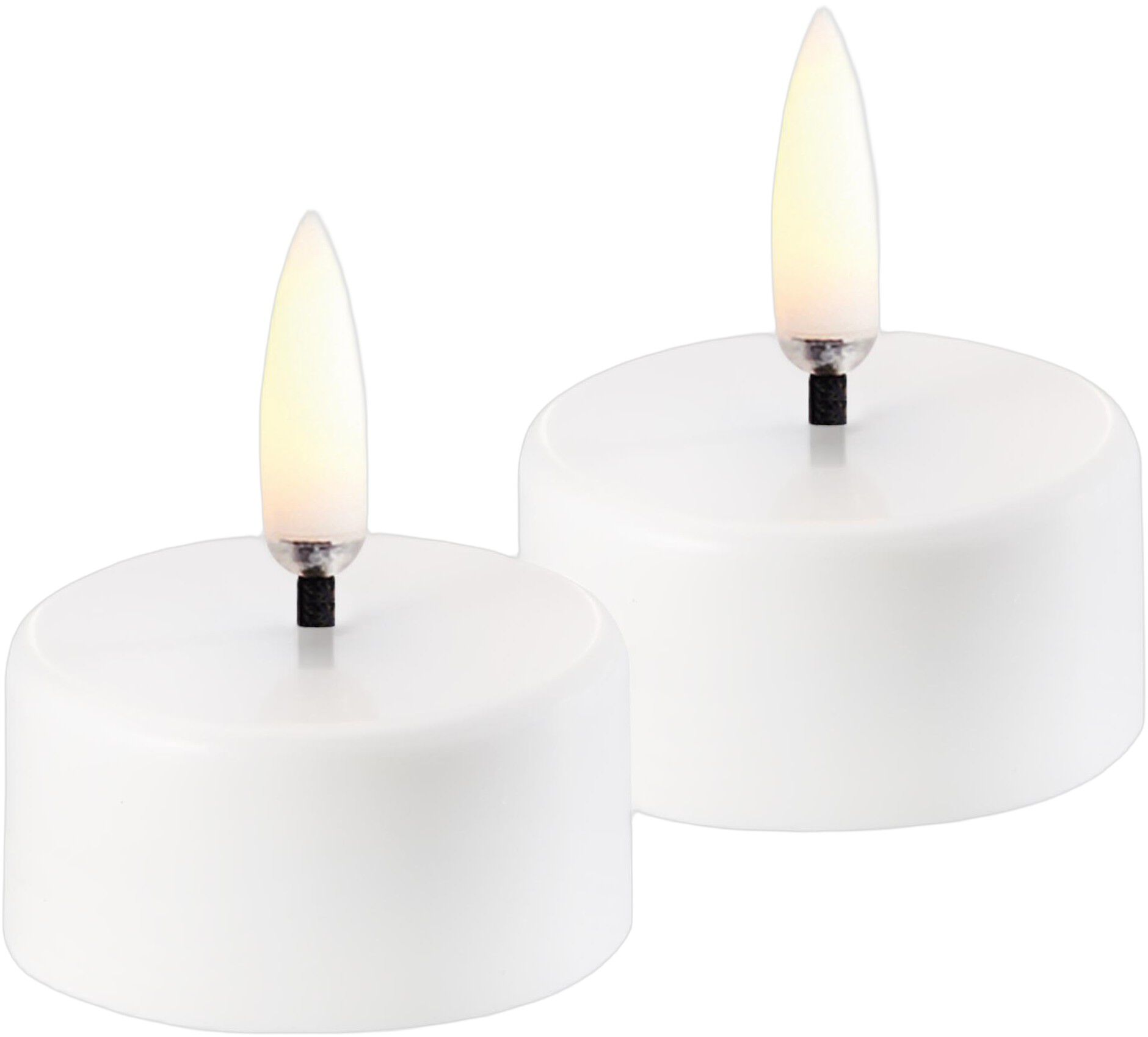 LED rechargeable tealight, White plain, 3,9x2,3 cm