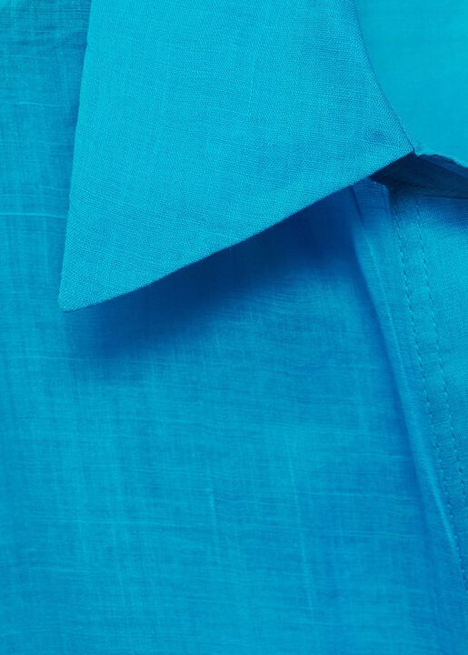 Ramie shirt with hidden buttons