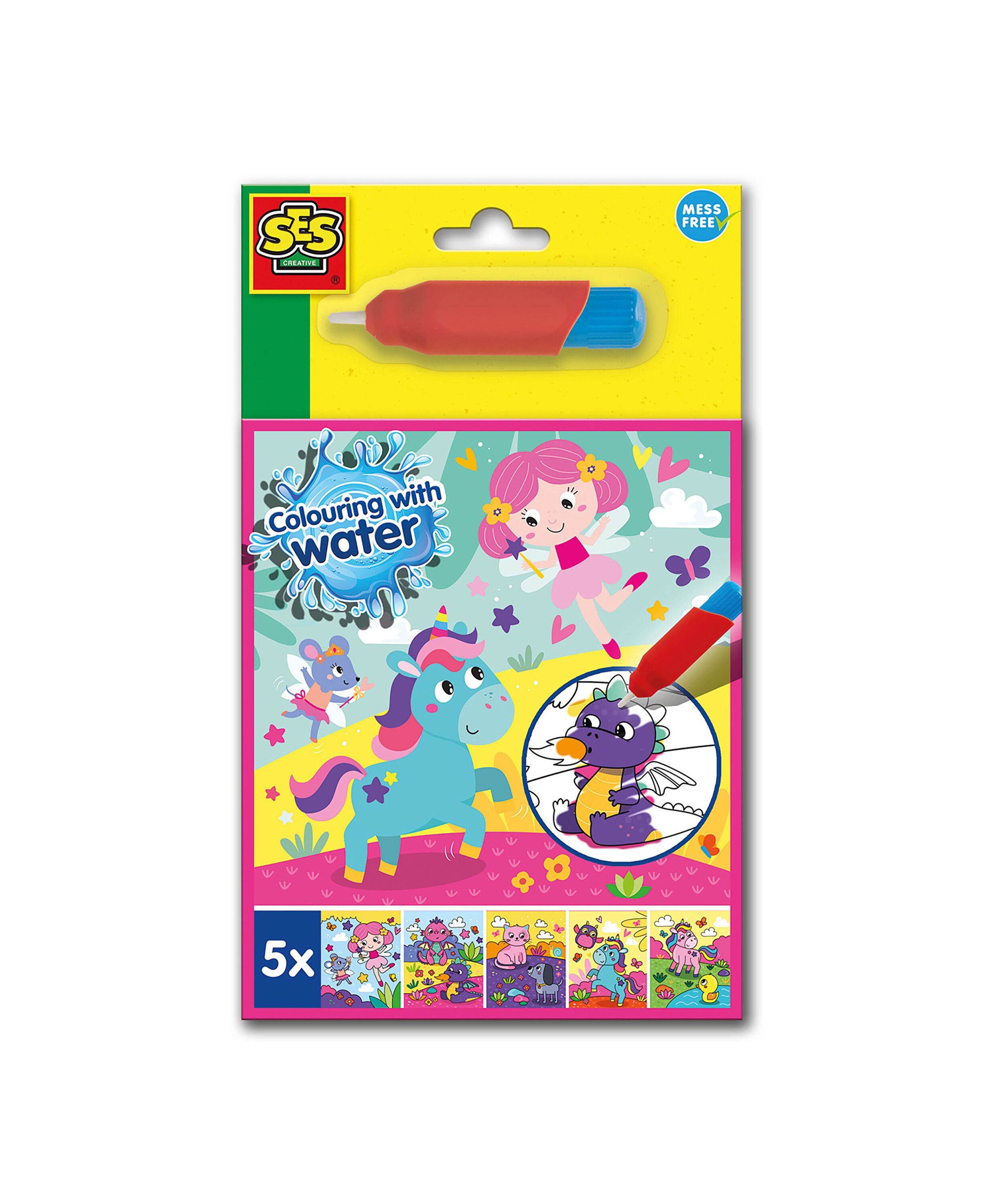 SES Creative - Farv med vand - Fantasi malebog