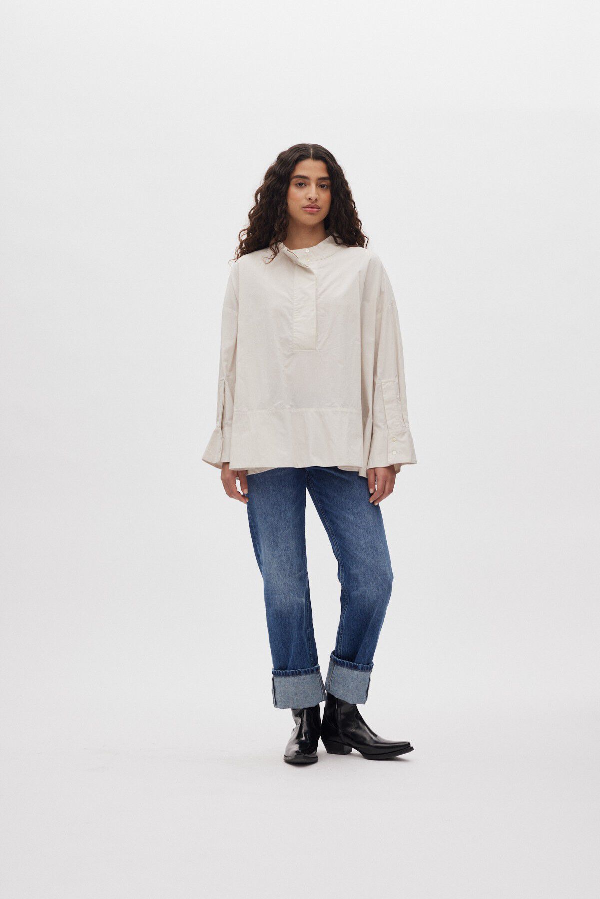 Poplin flared shirt - Smea