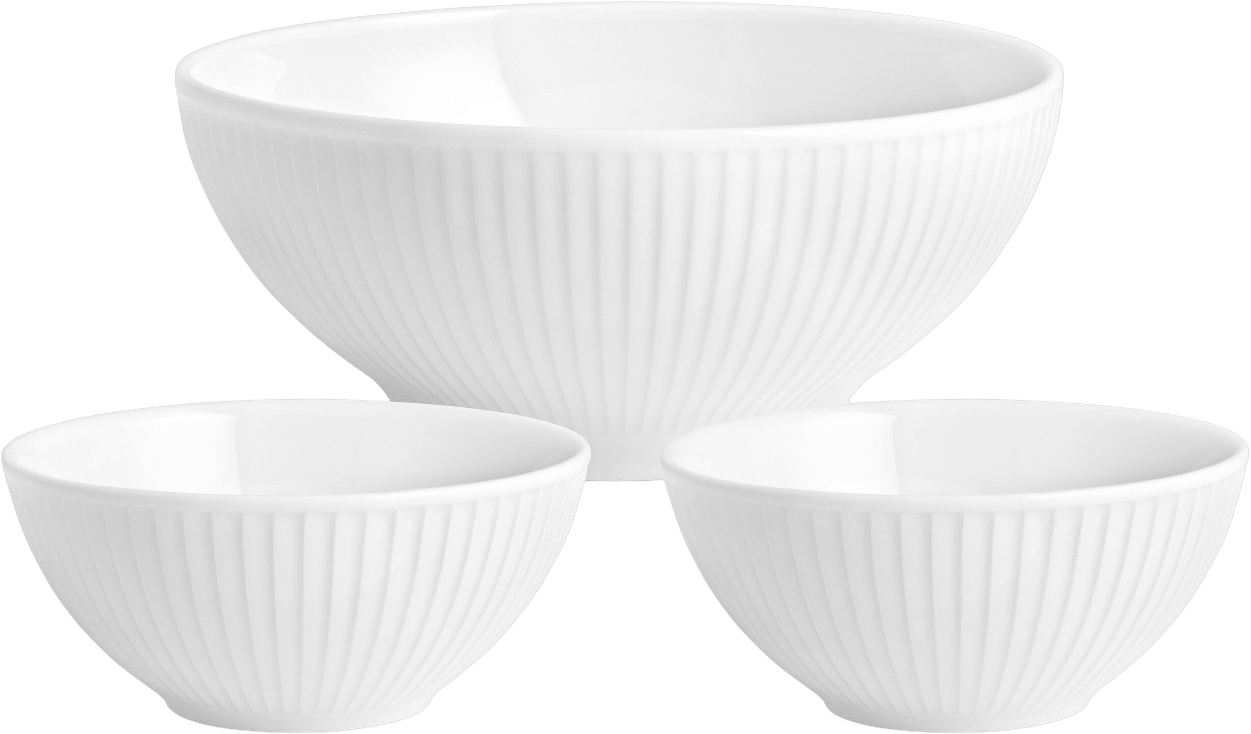 Sk&aring;lset Pliss&eacute; 3 delar 12/20 cm Vit