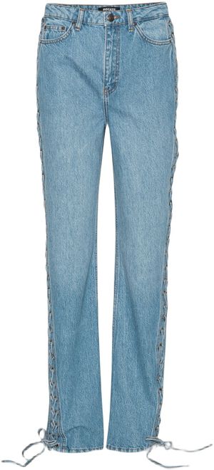 Twisted lacing jeans