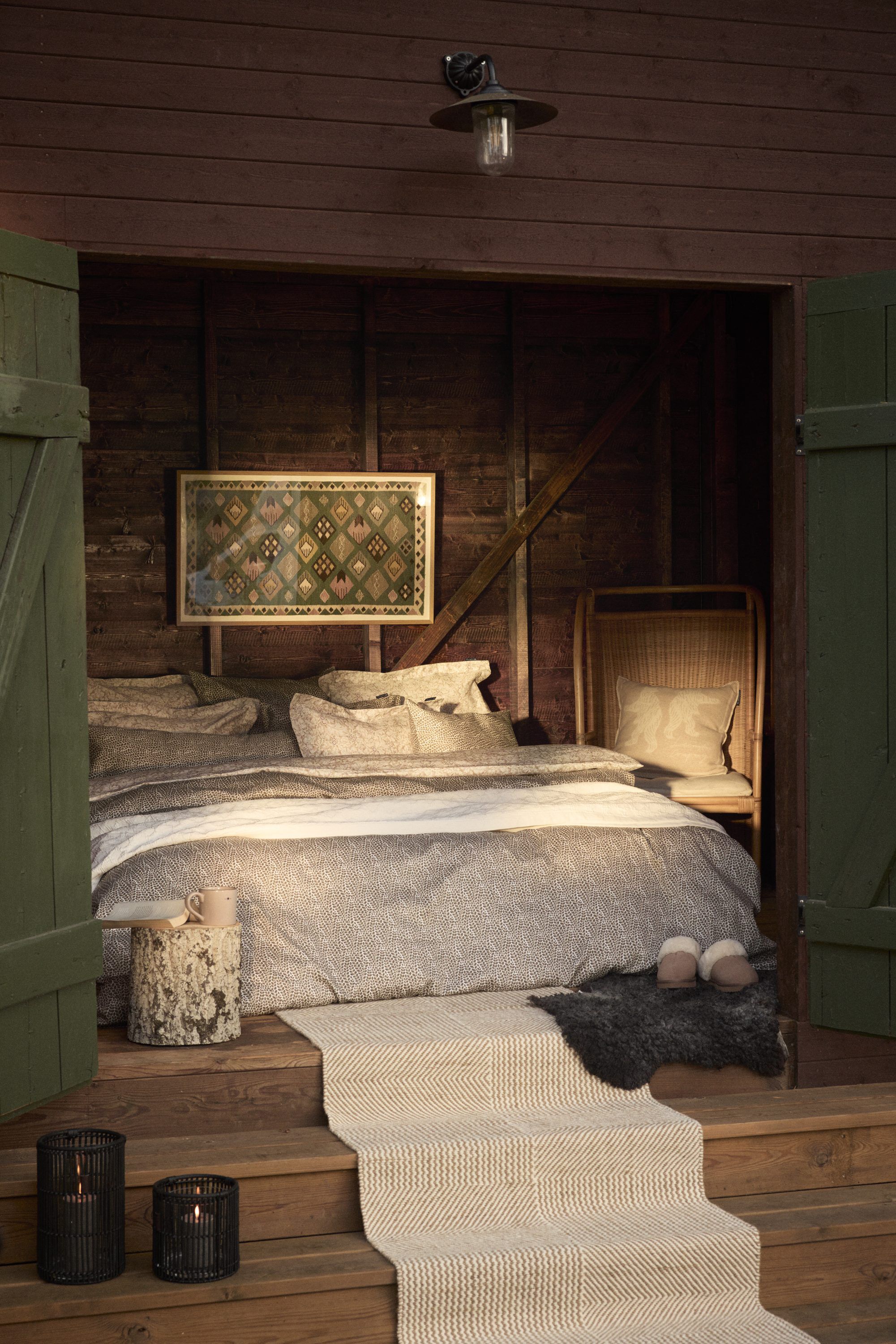 Leaf Vines Printed Cotton Sateen Bed Set