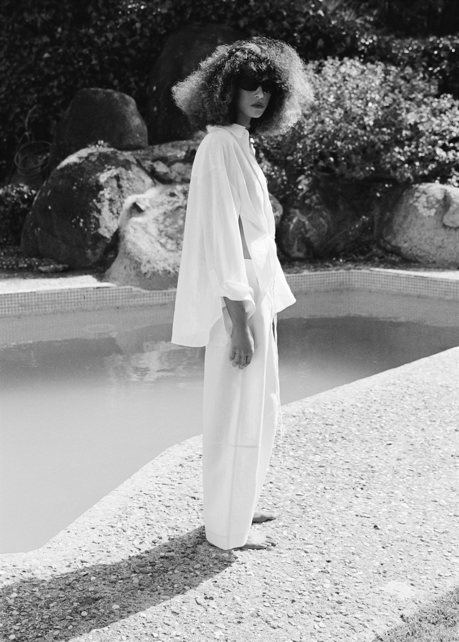Linen balloon trousers
