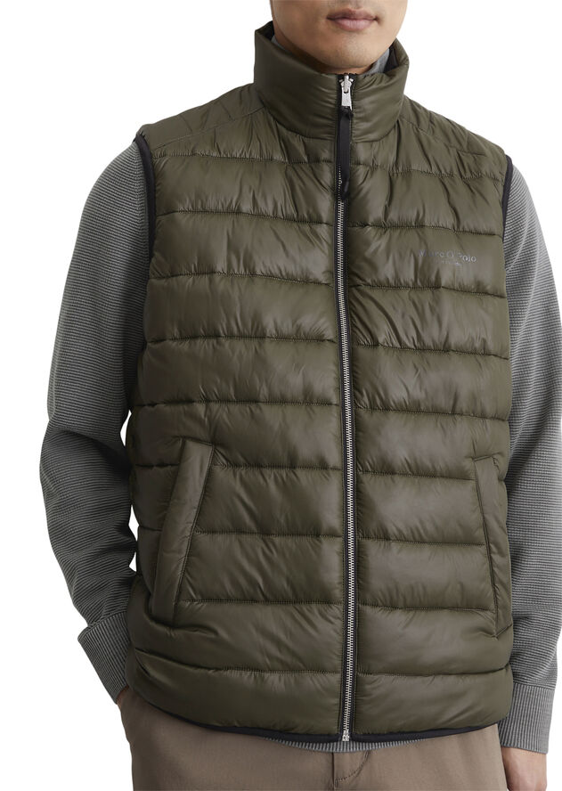 Vest, No Down, clean, e. dye, revers