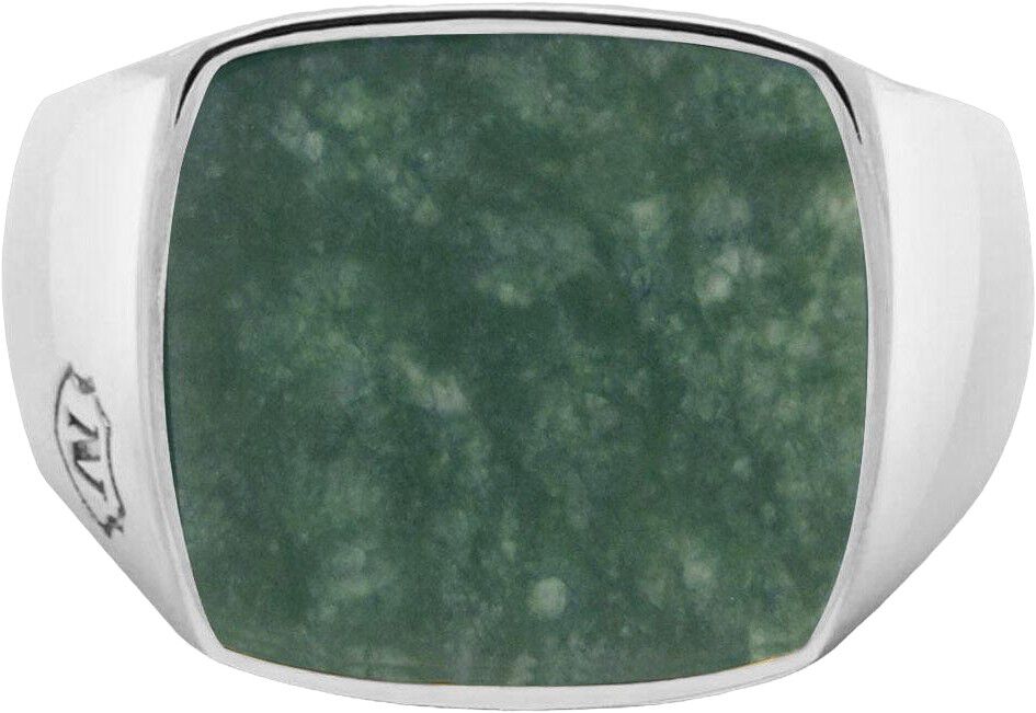 Men's Silver Signet Ring with African Turquoise