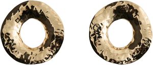 Earrings with round relief