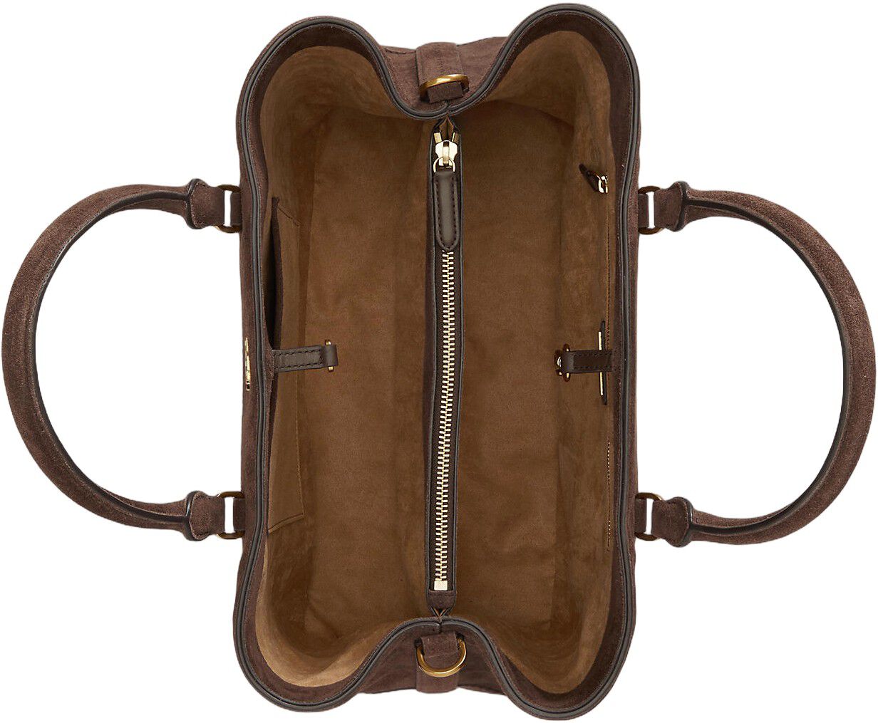Perforated Suede Large Marcy Satchel
