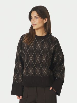 Kick Check Knit Blouse
