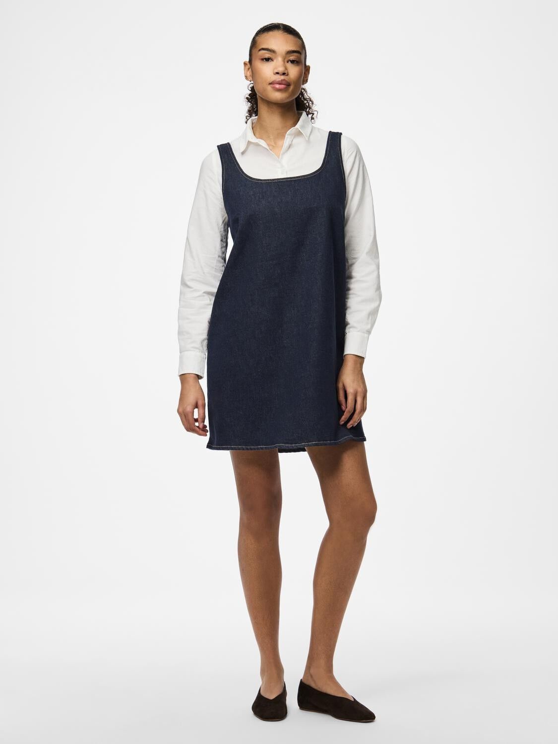 PCFRANNA SL DENIM SPENCER DRESS D2D