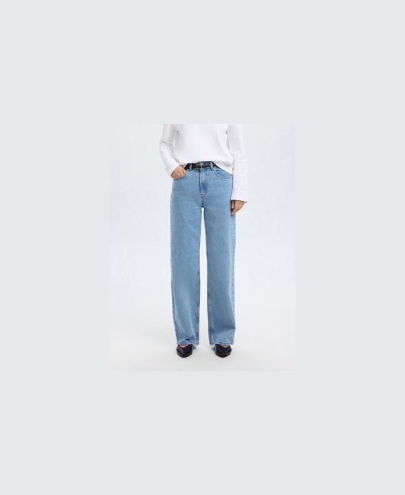 SLFALICE HW WIDE LONG LIG BLU JEANS