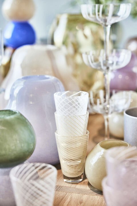 Yuka Swirl Glas - Pakke med 2