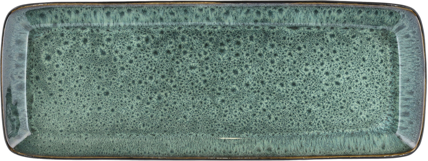 Serveringsfat rektangul&auml;rt 38 x 14 cm Svart/Gr&ouml;n