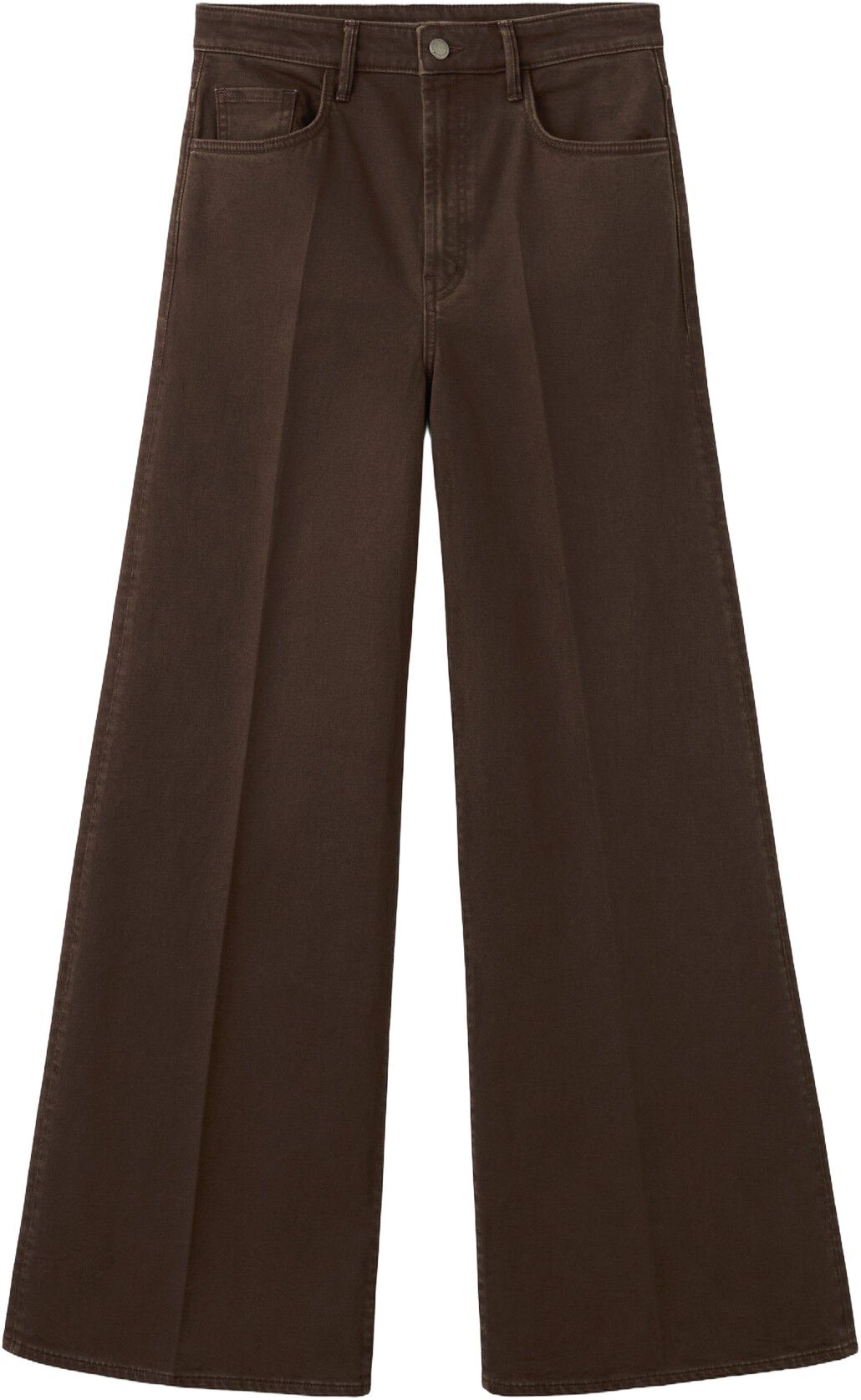 High-waisted wide leg jeans