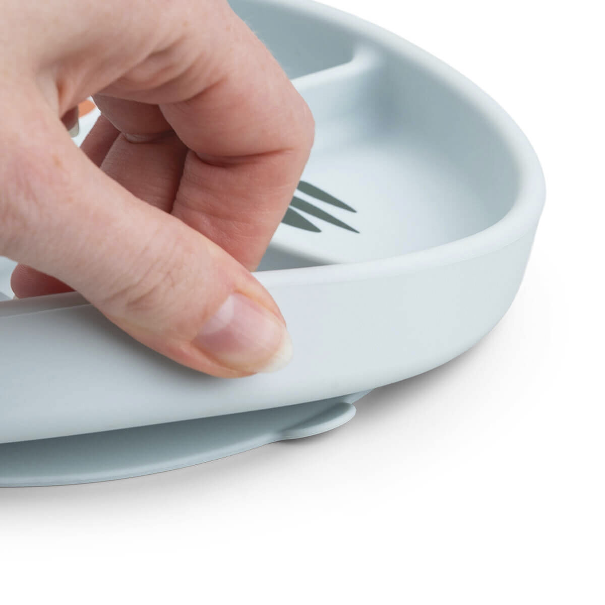 Stick&Stay inddelt tallerken Playground Bl&aring;