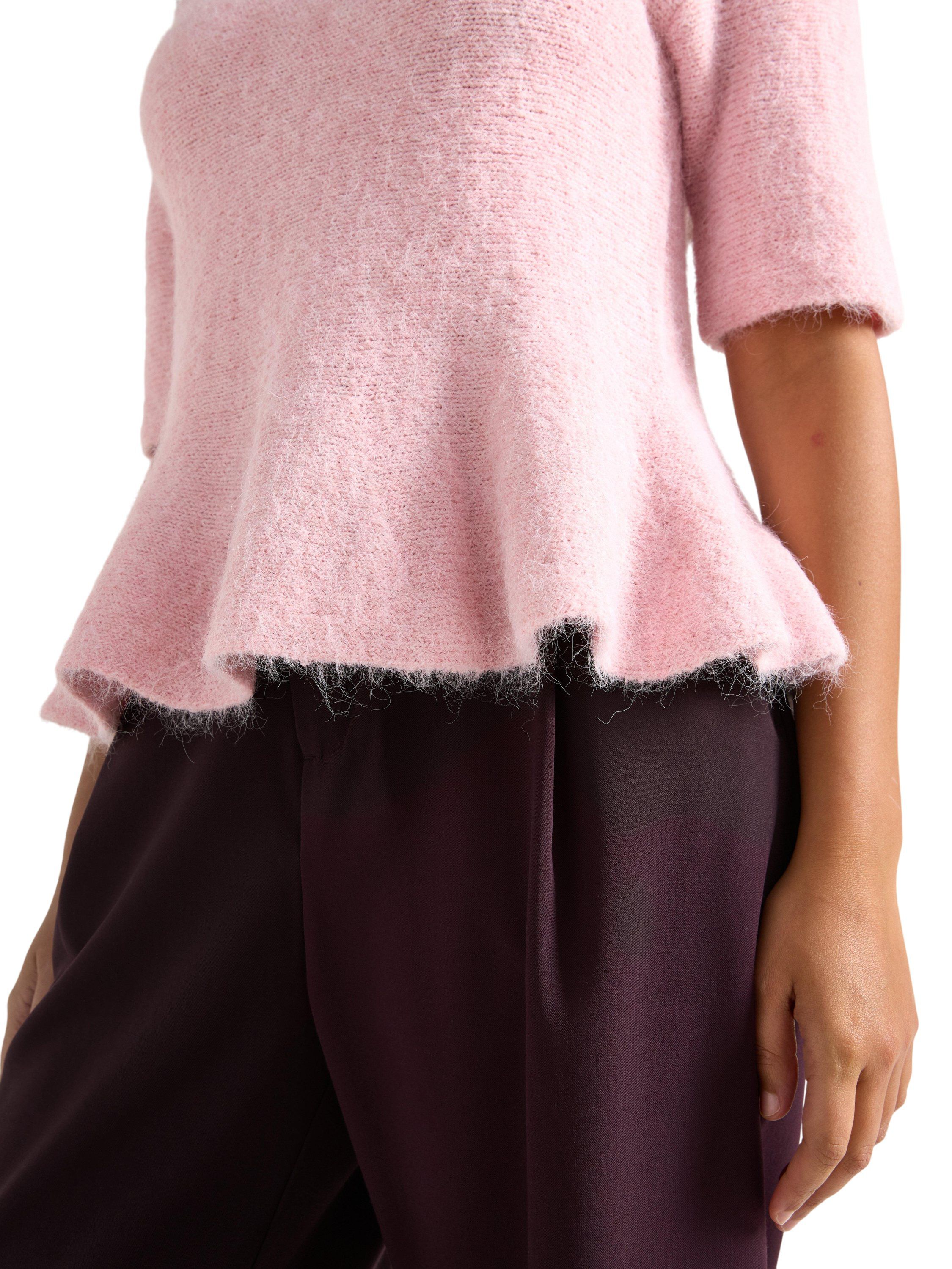 Strikket genser med korte ermer og