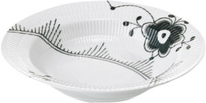 Black Fluted Mega 21 cm djup tallrik