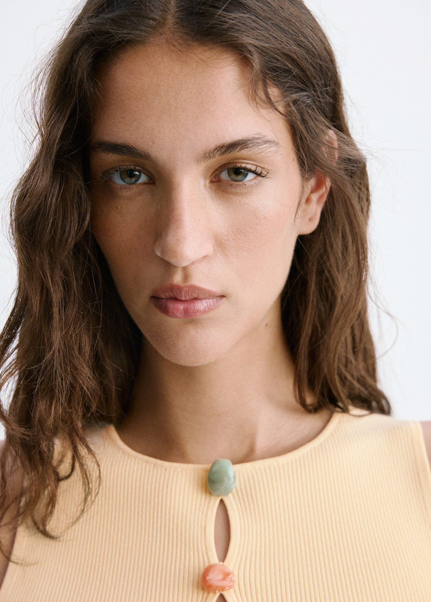 Ribbed top with beads