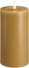 Moods & More - LED Pillar Candles, Silk, Melted, Honey mustard, 74x150