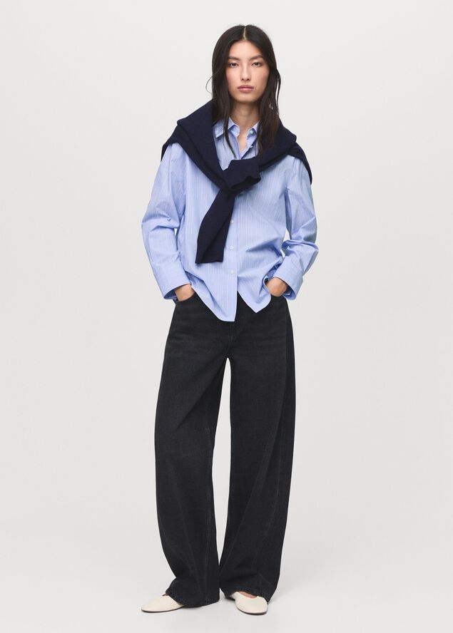 Cotton and lyocell blend straight s