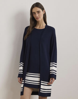 MATTE RAYON/NYLON-LS CARDIGAN