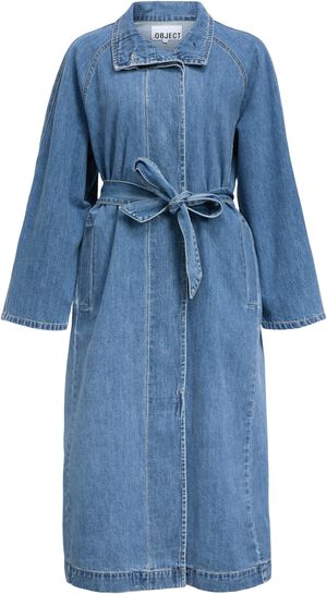 OBJTRINNA L/S DENIM TRENCHCOAT NOOS