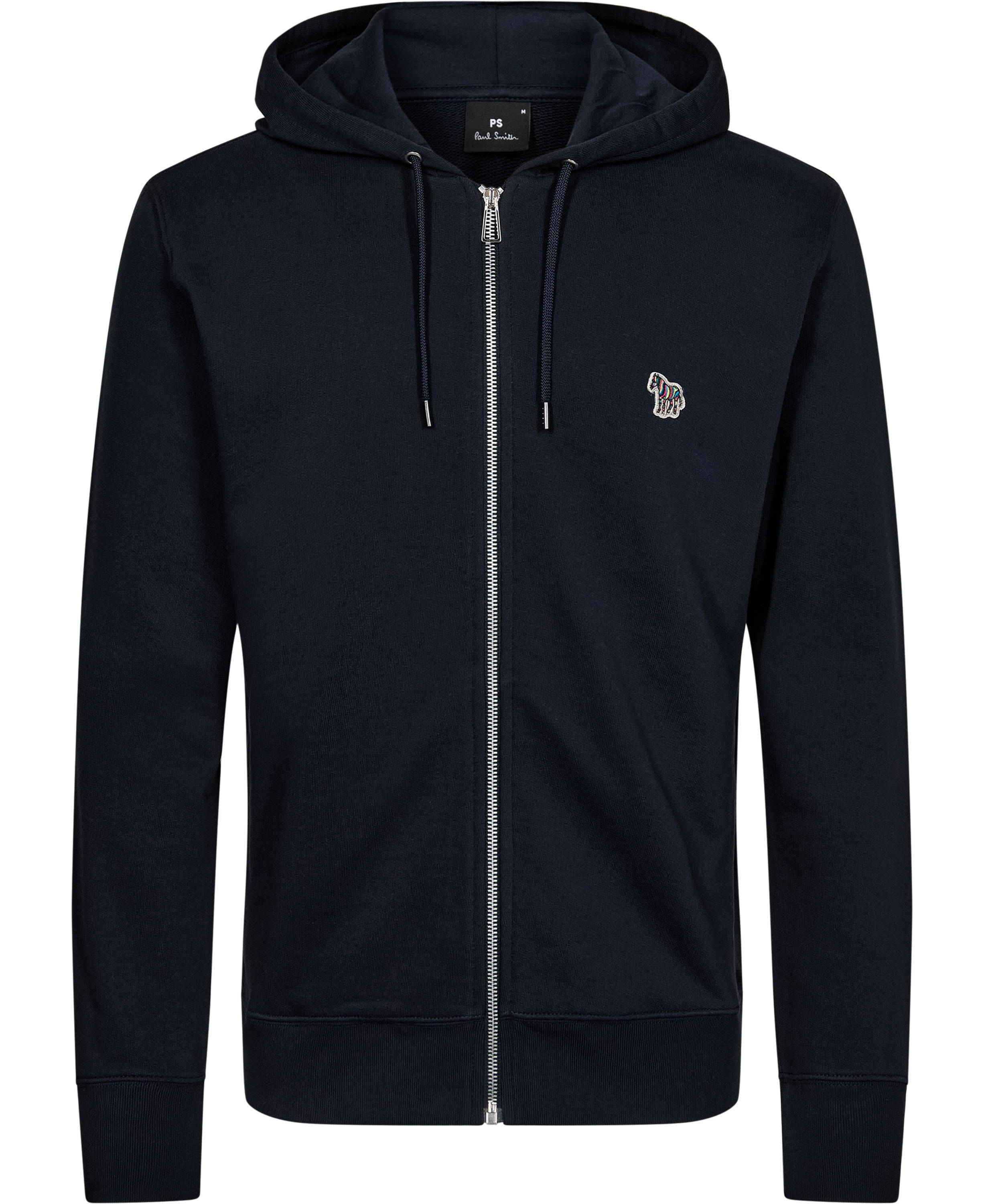 MENS REG FIT ZIP HOODY ZEBRA